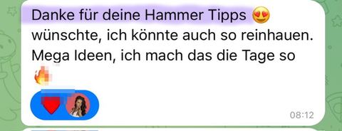 Nachricht einer Kundin oder Zahlungseingang