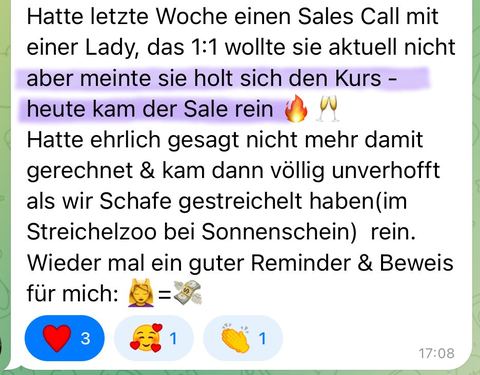 Nachricht einer Kundin oder Zahlungseingang