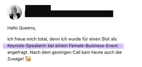 Nachricht einer Kundin oder Zahlungseingang