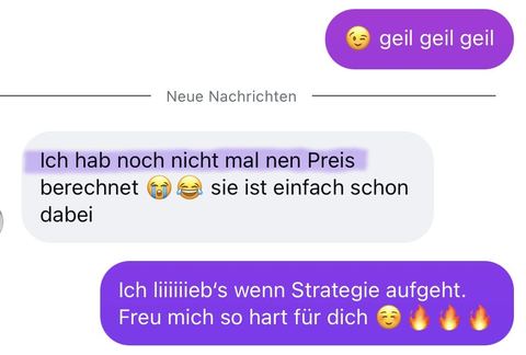 Nachricht einer Kundin oder Zahlungseingang