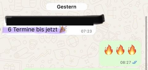 Nachricht einer Kundin oder Zahlungseingang